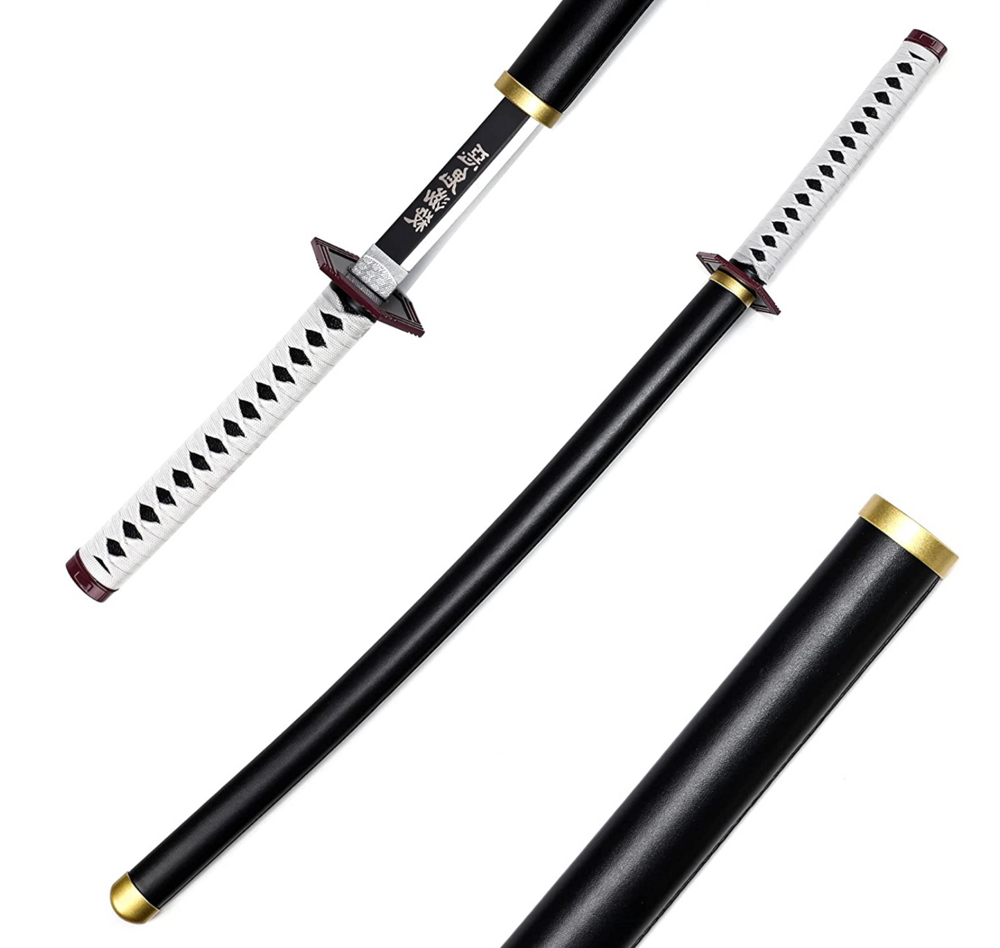40" Demon Slayer Giyu Katana Metal Sword Replica Katana
