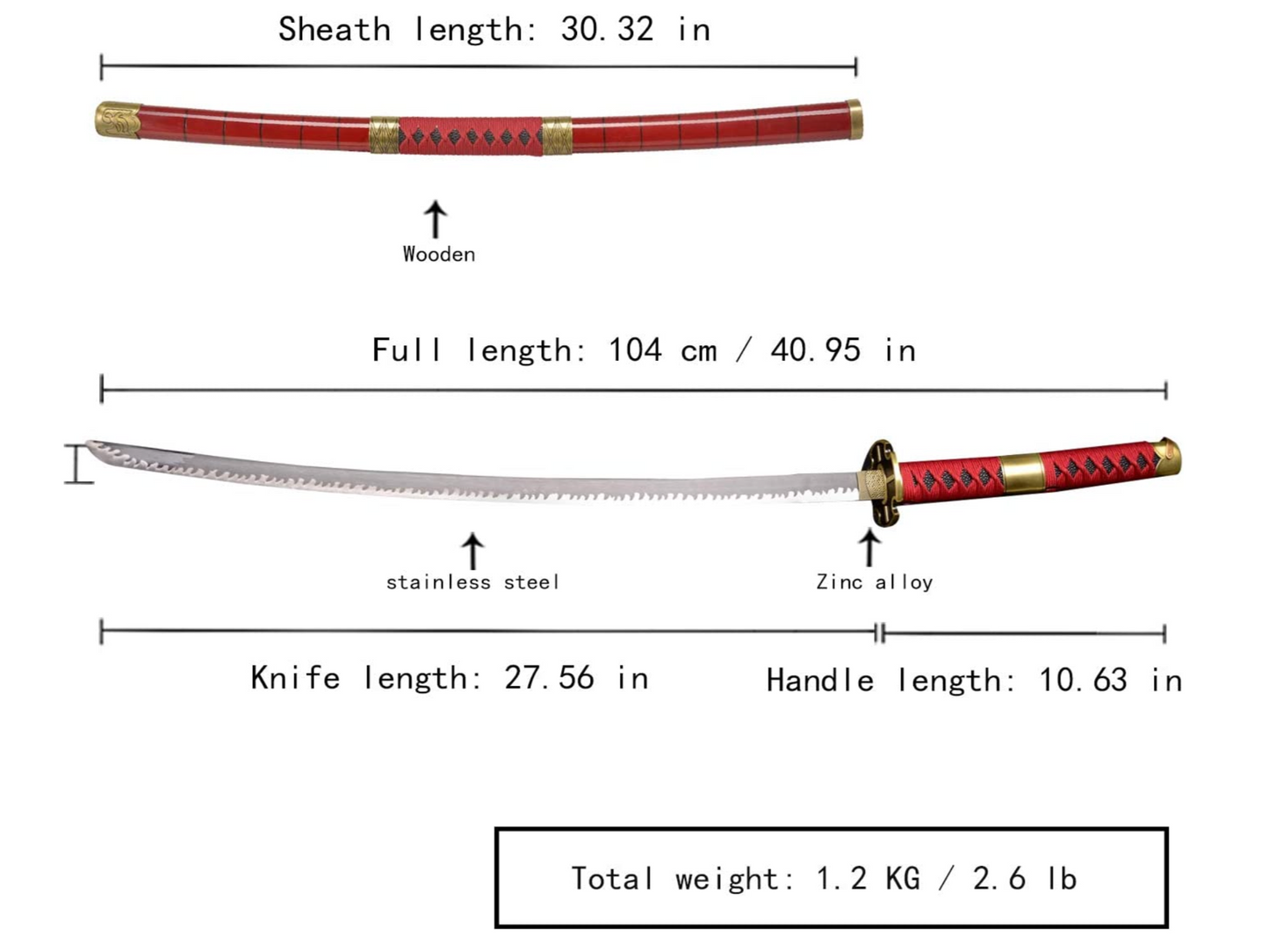One Piece - Zoro Sword Kitetsu - Metal