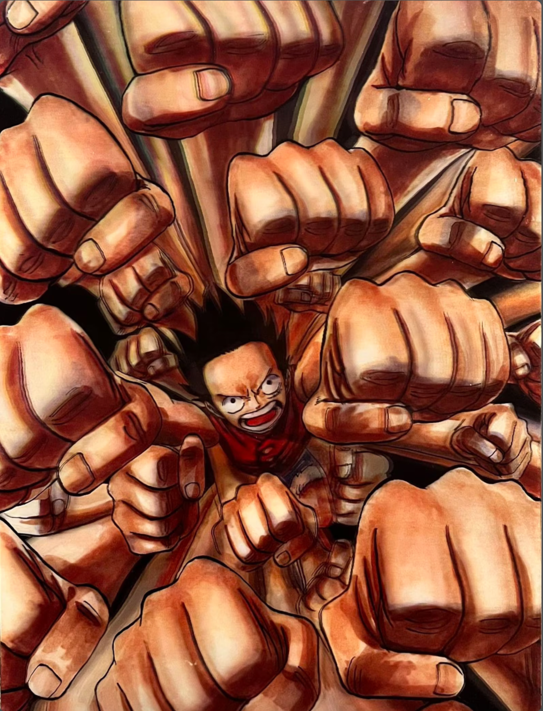 Naked Eye 3D Poster - One Piece - Luffy