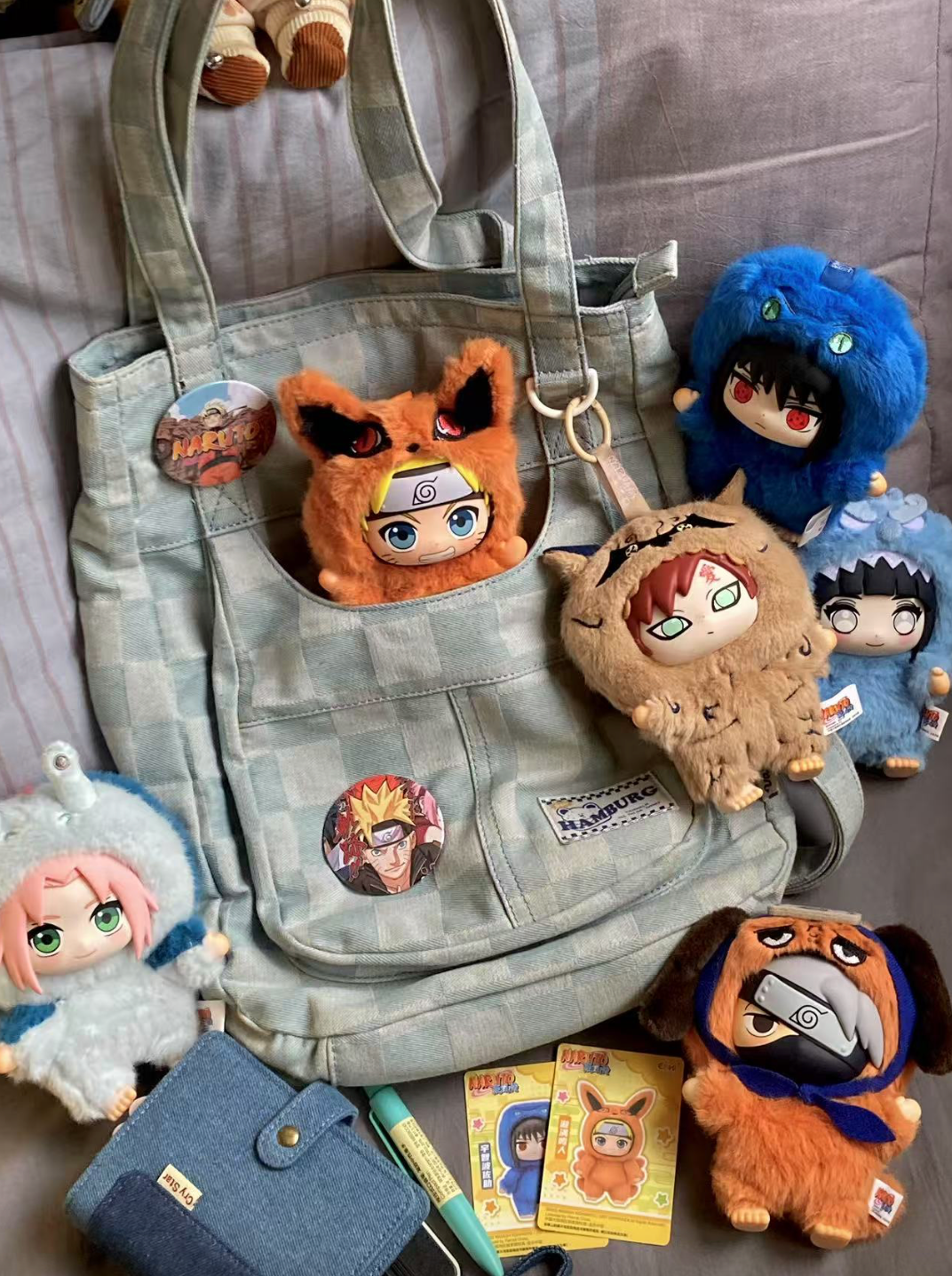 Top Toy Naruto Beast Party Plush Keychains Gift Blind Box