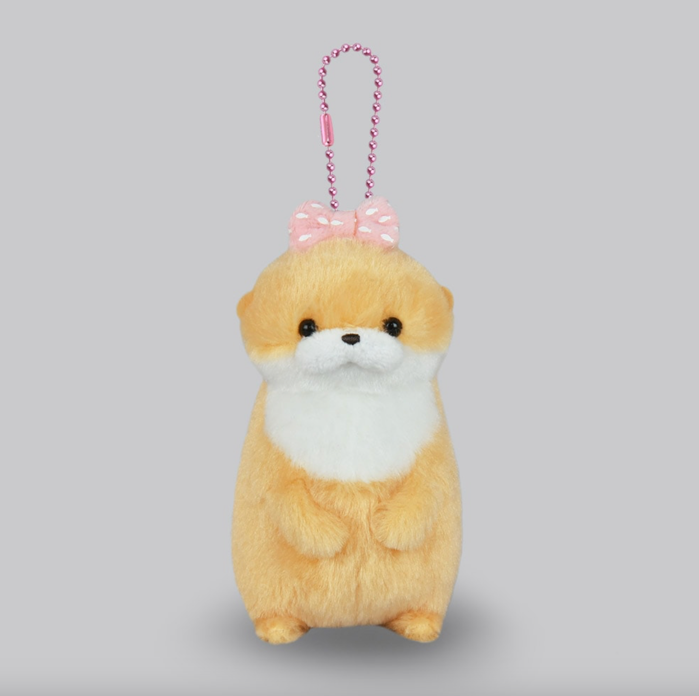 Amuse Pink otter 4.5" Inch Plush Keychain Stuffed Animal Soft Toy & Gifts