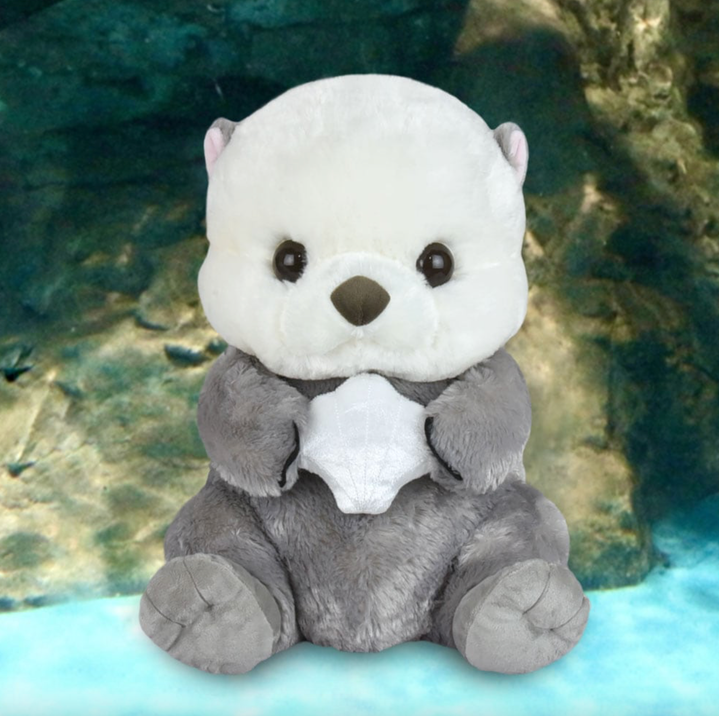 Amuse Sea Otter Gray 16" Inch Plush Stuffed Animal Soft Toy & Gifts