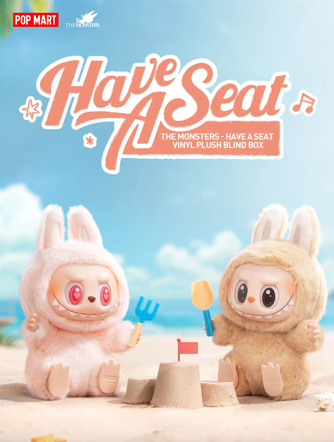 THE MONSTERS Have A Seat Series-Vinyl Labubu Plush Pendant Blind THE MONSTERS Have A Seat Series-Vinyl Labubu Plush Pendant Blind