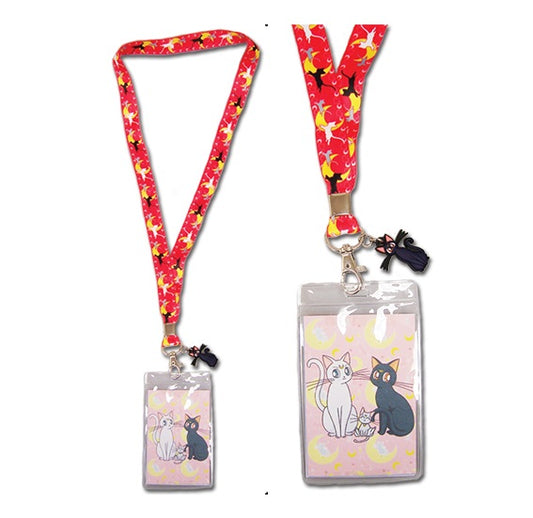Lanyard Neck Strap Keychain ID Badge Holder - Sailor Moon Cat Guardians