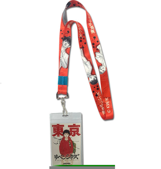 Lanyard Neck Strap Keychain ID Badge Holder - Tokyo Revengers Red Group
