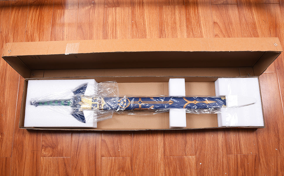 43" Japanese Anime Cosplay Legend of Zelda Link Sword Master Sword with Sheath Blue Blade Metallic Stainless Steel