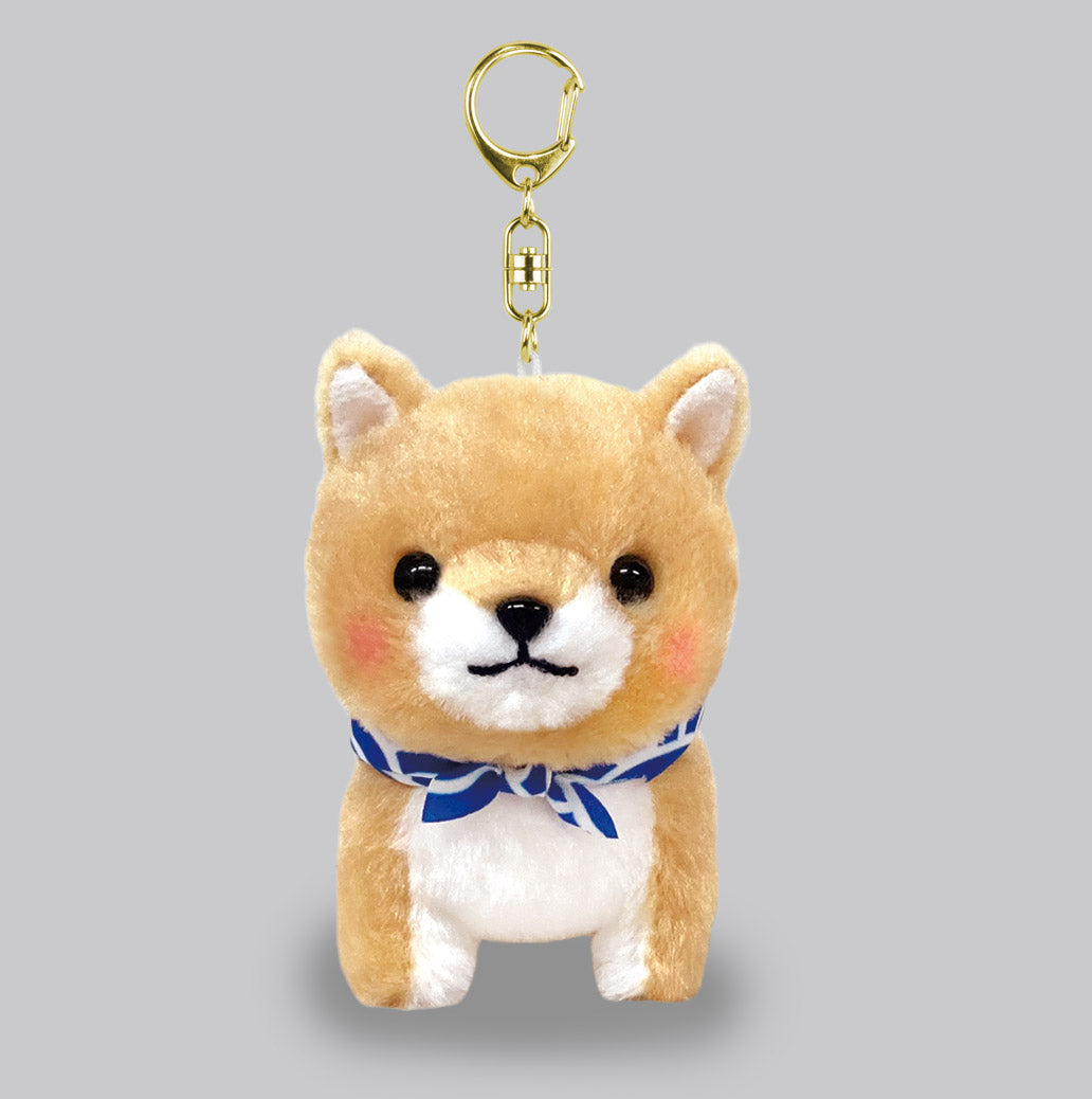 Amuse Dog Keychain Plush Mametaro Adorable Puppy KeyRings Plushie Backpack Hanger Charms Key Chains Hook