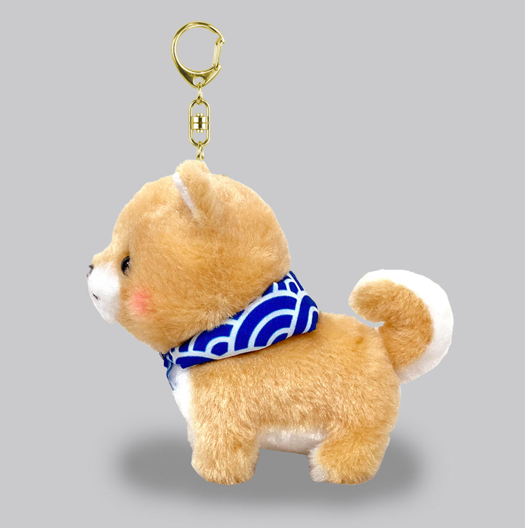 Amuse Dog Keychain Plush Mametaro Adorable Puppy KeyRings Plushie Backpack Hanger Charms Key Chains Hook