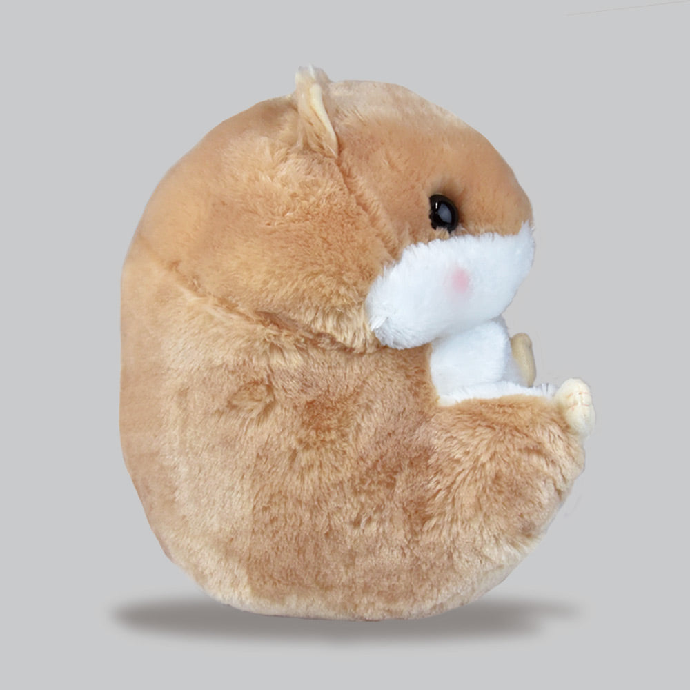 Amuse Hamster Coron Brown 13" Inch Fluffy Plushie Stuffed Animal Toy Birthday Xmas Gift for Kids Boys Girls (15.6inch, Brown)