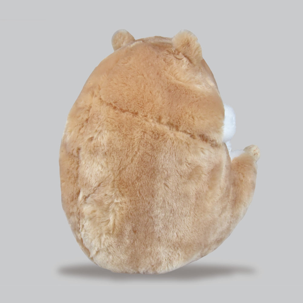 Amuse Hamster Coron Brown 13" Inch Fluffy Plushie Stuffed Animal Toy Birthday Xmas Gift for Kids Boys Girls (15.6inch, Brown)