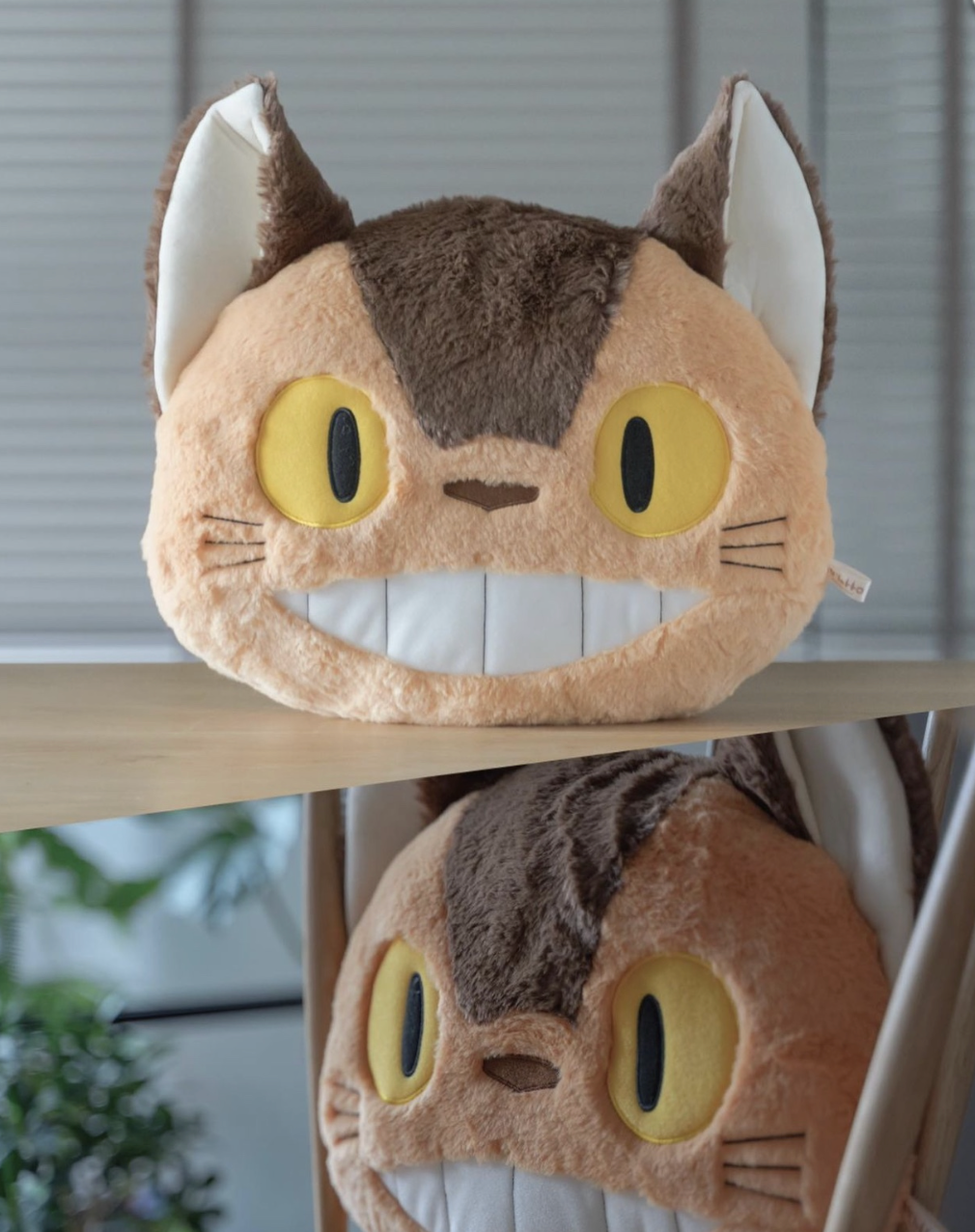 18" Cat Bus Studio Ghibli Fluffy Plush Cushion Throw Pillow