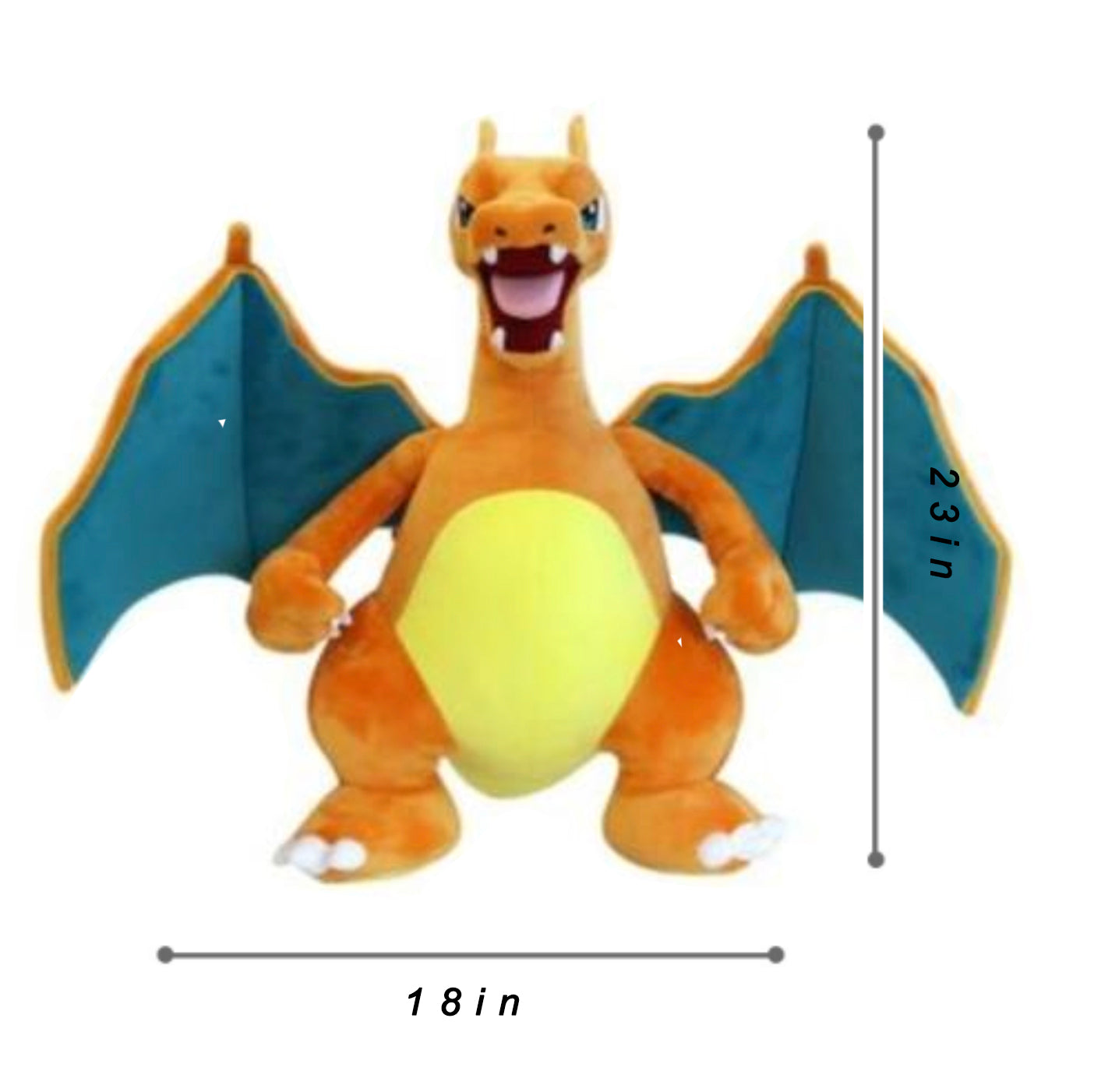 Pokemon Charizard 23" Plush Toy Stuffed Animal Game Doll for Collectible Gift