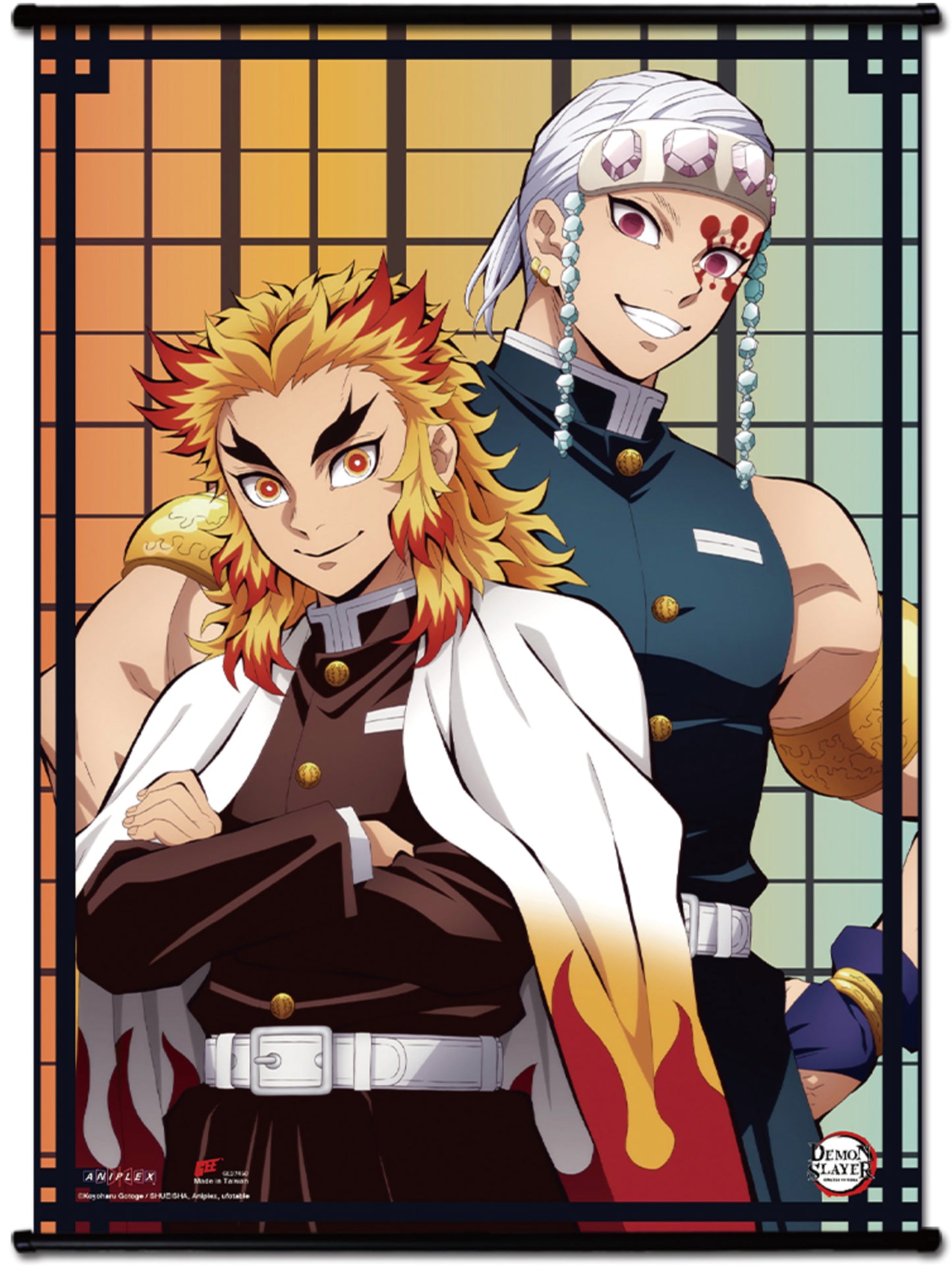 Wall Scroll - Demon Slayer (Rengoku&Teng)