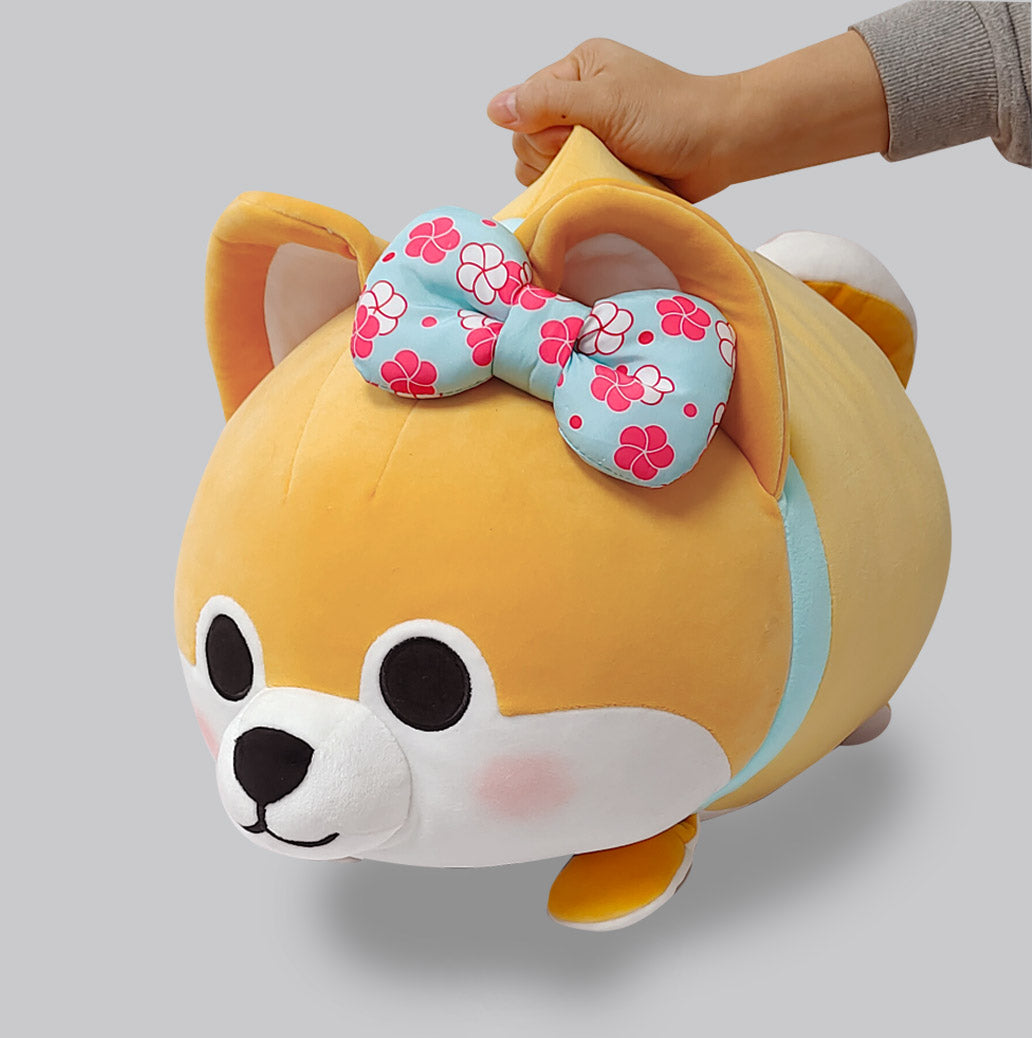 Amuse Dog 16" Inch Plushie Hugging Pillow Soft Stuffed Puppy Dog Plush Toy Headrest