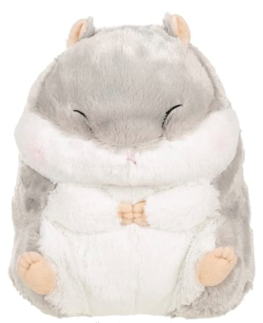 Amuse Hamster Coron Jan-kun Grey 13" Inch Fluffy Plushie Stuffed Animal Toy Birthday Xmas Gift for Kids Boys Girls (15.6inch, Brown)