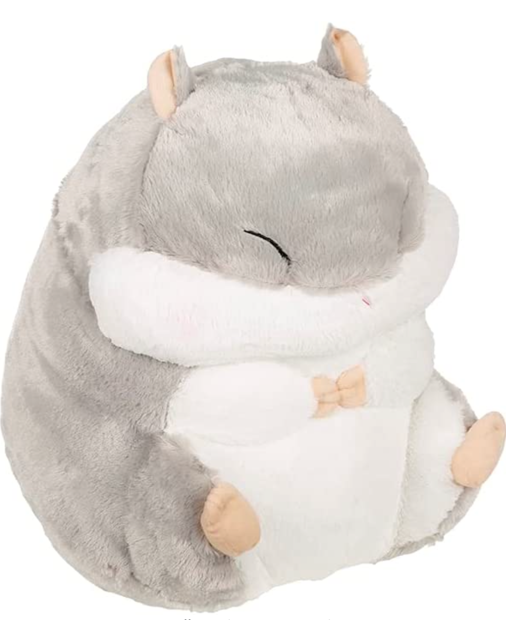Amuse Hamster Coron Jan-kun Grey 13" Inch Fluffy Plushie Stuffed Animal Toy Birthday Xmas Gift for Kids Boys Girls (15.6inch, Brown)