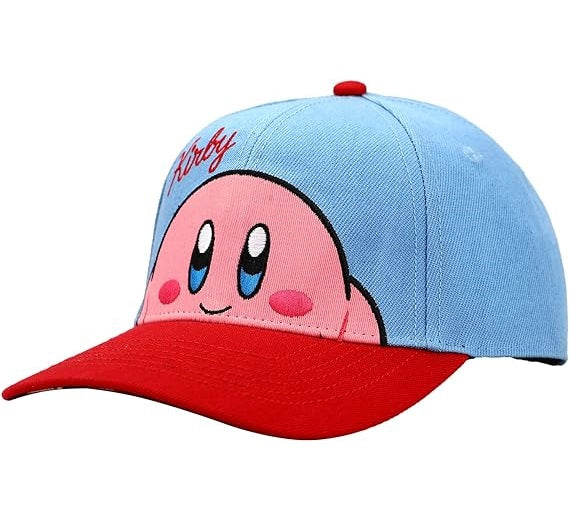 Kirby Peekaboo Blue Traditional Embroidered Logo Adjustable Hat Baseball Cap