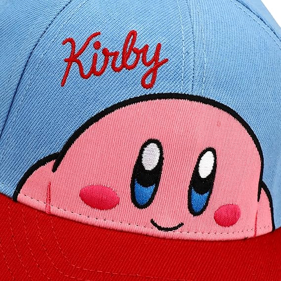Kirby Peekaboo Blue Traditional Embroidered Logo Adjustable Hat Baseball Cap