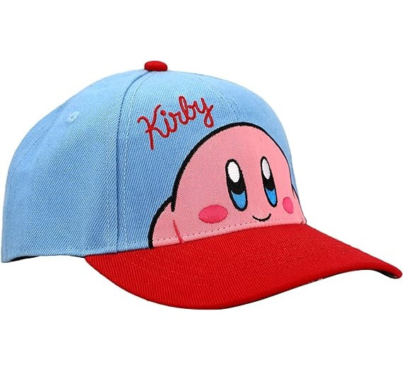 Kirby Peekaboo Blue Traditional Embroidered Logo Adjustable Hat Baseball Cap
