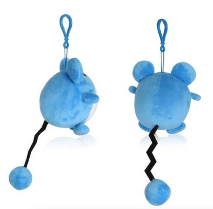 Pokemon Marill 6" Plushie Key Chain Stuffed Animal Keyring Clip-on Backpack Hanger