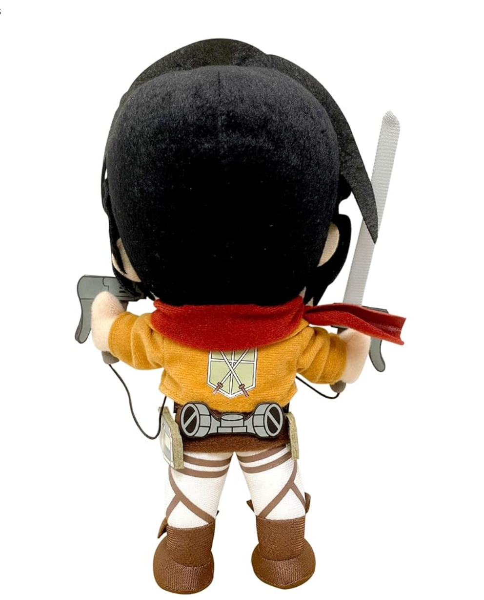 Plush - Attack on Titan - 9" Inch Mikasa Ackerman Anime Plush Pillow Stuffed Cushion Doll Soft Manga Character Hanger