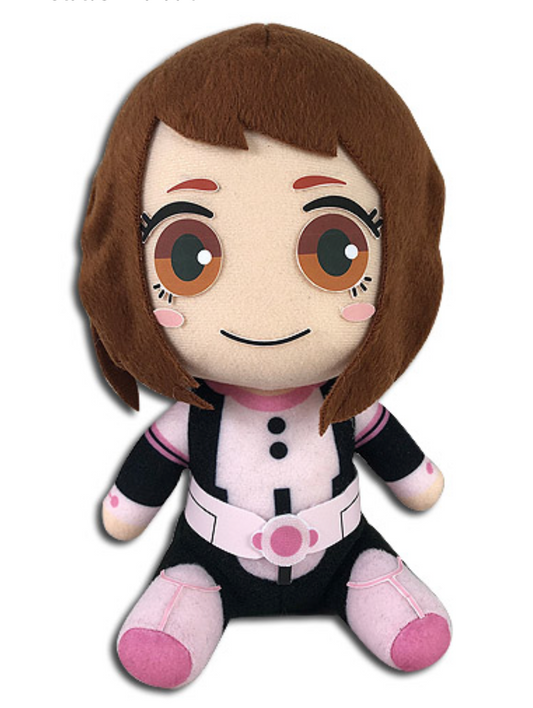Plush - My Hero Academia - 9" Inch Ochaco Hero Costume Sitting Soft Plushie Stuffed Anime Doll Pad