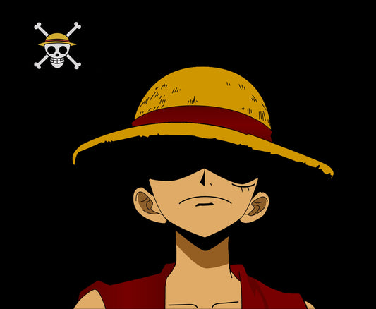 T-Shirt One Piece Luffy & Straw Hat Pirates Jolly Roger