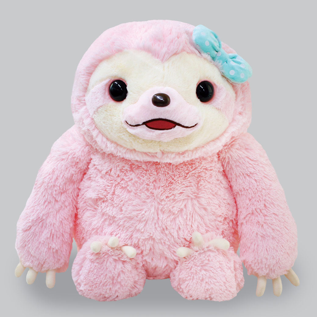 Amuse 14" Inch Hanging Three Toed Sloth Plushie Toy Stress Relief Stuffed Animal Hugging Plush Pillow