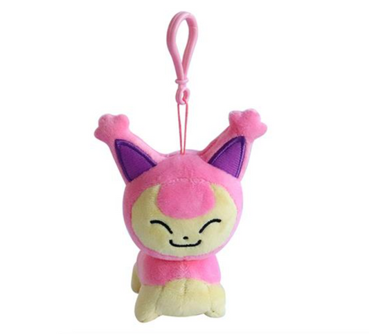 Pokemon Skitty 6" Plushie Keychain Toy Stuffed Animal Plush Keyring Clip-on Backpack Hanger
