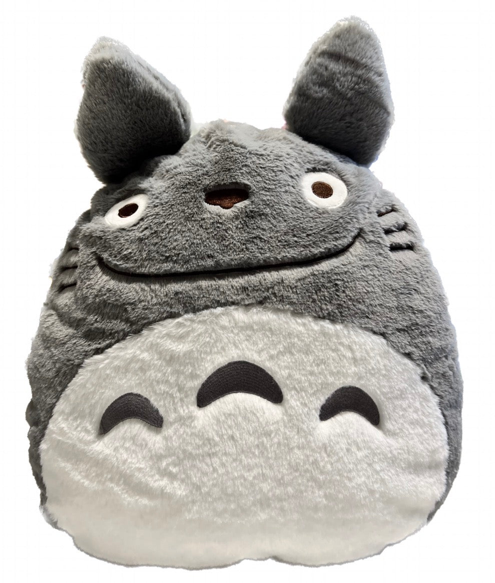 18" Gray Totoro Studio Ghibli Fluffy Plush Cushion Throw Pillow