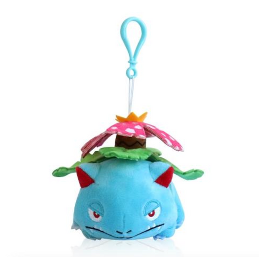 Pokemon Venusaur 6" Plush Keychain Stuffed Animal Keyring Clip-on Backpack Hanger