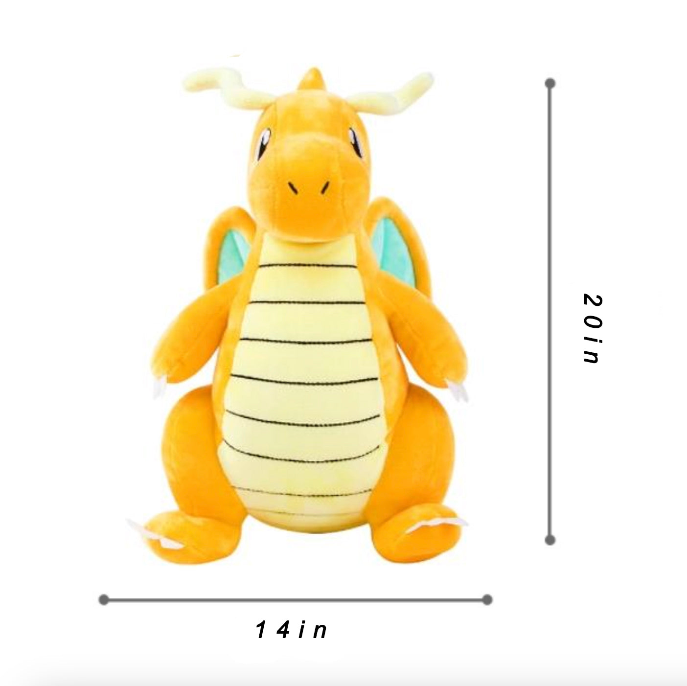 Pokemon Dragonite 20” Ultra-Soft Anime Plushies Toys Stuffed Animal Plush Doll Christmas Gift