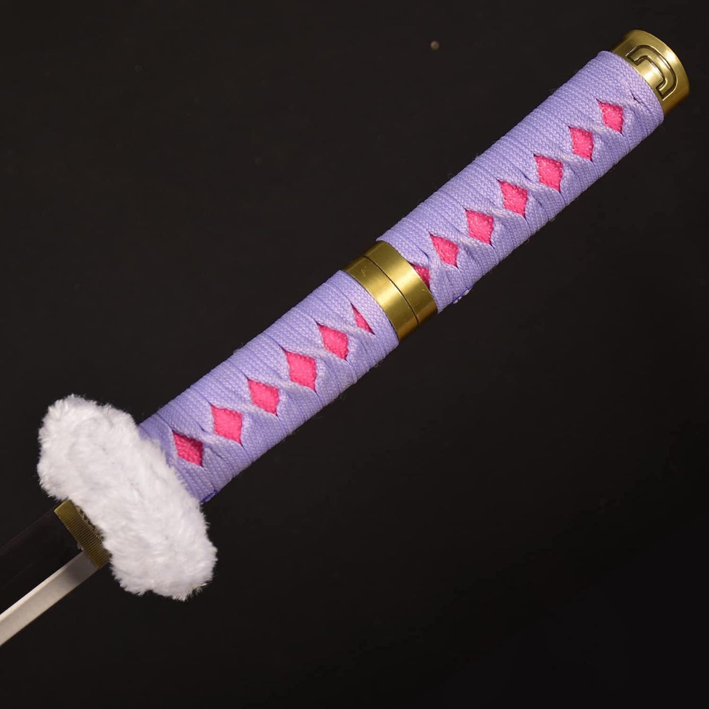 Carbon Steel 55" Metal Sword - One Piece Surgeon of Death Doctor Trafalgar Law's Kikoku Katana (Purple) Handmade Anime Cosplay Real Sword High Manganese Carbon Steel