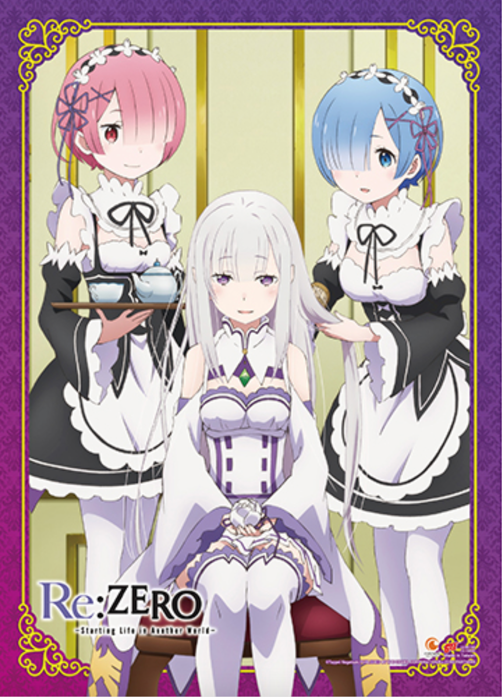 Wall Scroll - Re:Zero (Emilia,Rem,Ram)