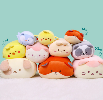 Anirollz 20" Kittiroll Stuffed Animal Headrest Plush Ultra-Soft Cute Kitty Character Support Squishy Animal Kids' Support Pillows - XL