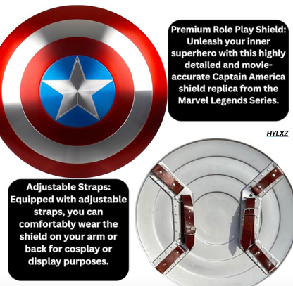 Captain America Shield 24 Inch - Stainless Metal