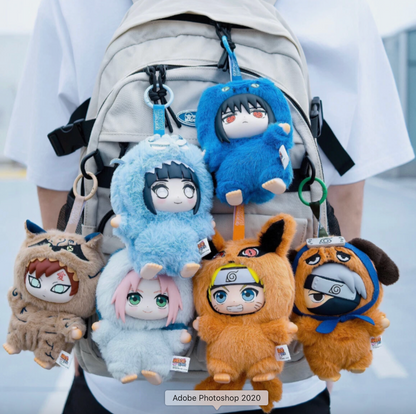 Top Toy Naruto Beast Party Plush Keychains Gift Blind Box