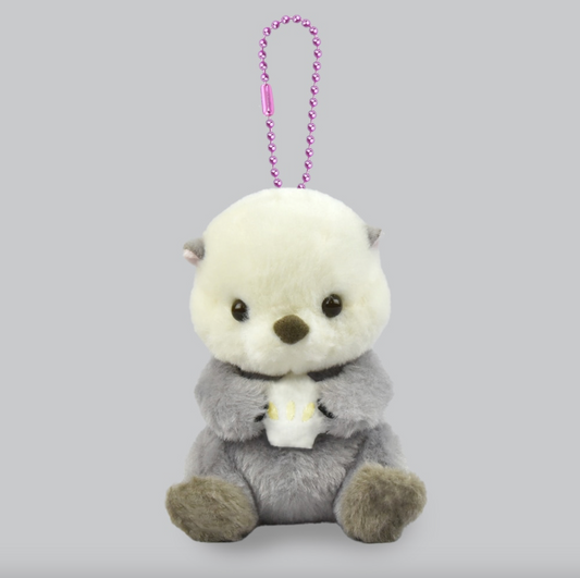 Amuse otter 3.5" Inch Plush Keychain Stuffed Animal Soft Toy & Gifts