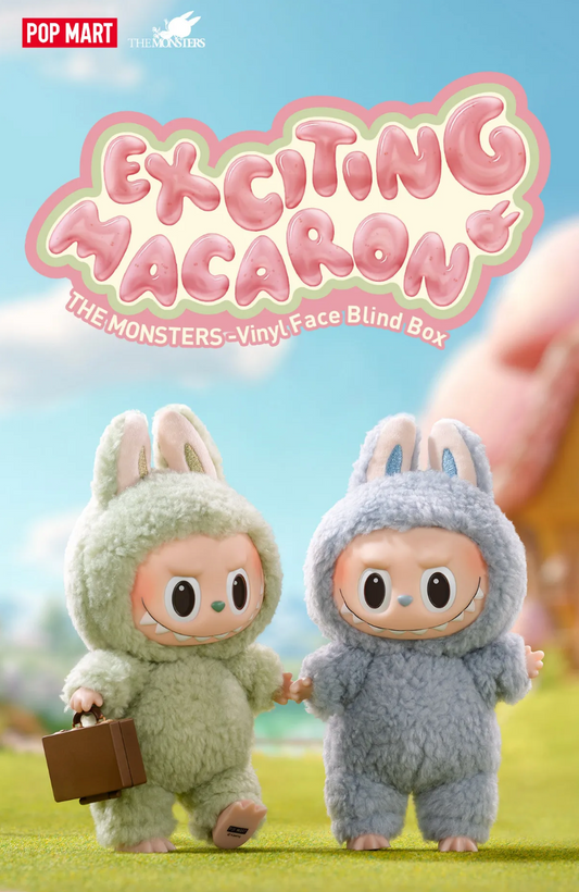 THE MONSTERS Exciting Macaron Series-Vinyl Labubu Plush Pendant Blind Box