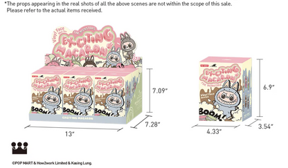 THE MONSTERS Exciting Macaron Series-Vinyl Labubu Plush Pendant Blind Box
