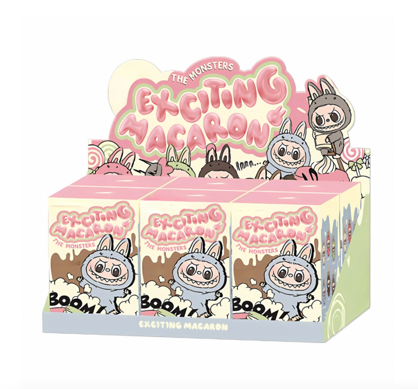 THE MONSTERS Exciting Macaron Series-Vinyl Labubu Plush Pendant Blind Box