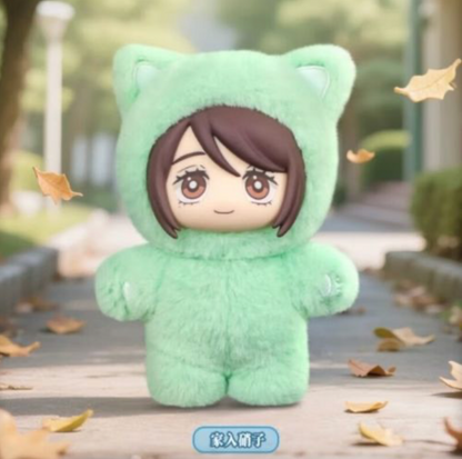 TOP TOY EAKI Jujutsu Kaisen Cat Ear Plushie Series Keychains Gift Blind Box