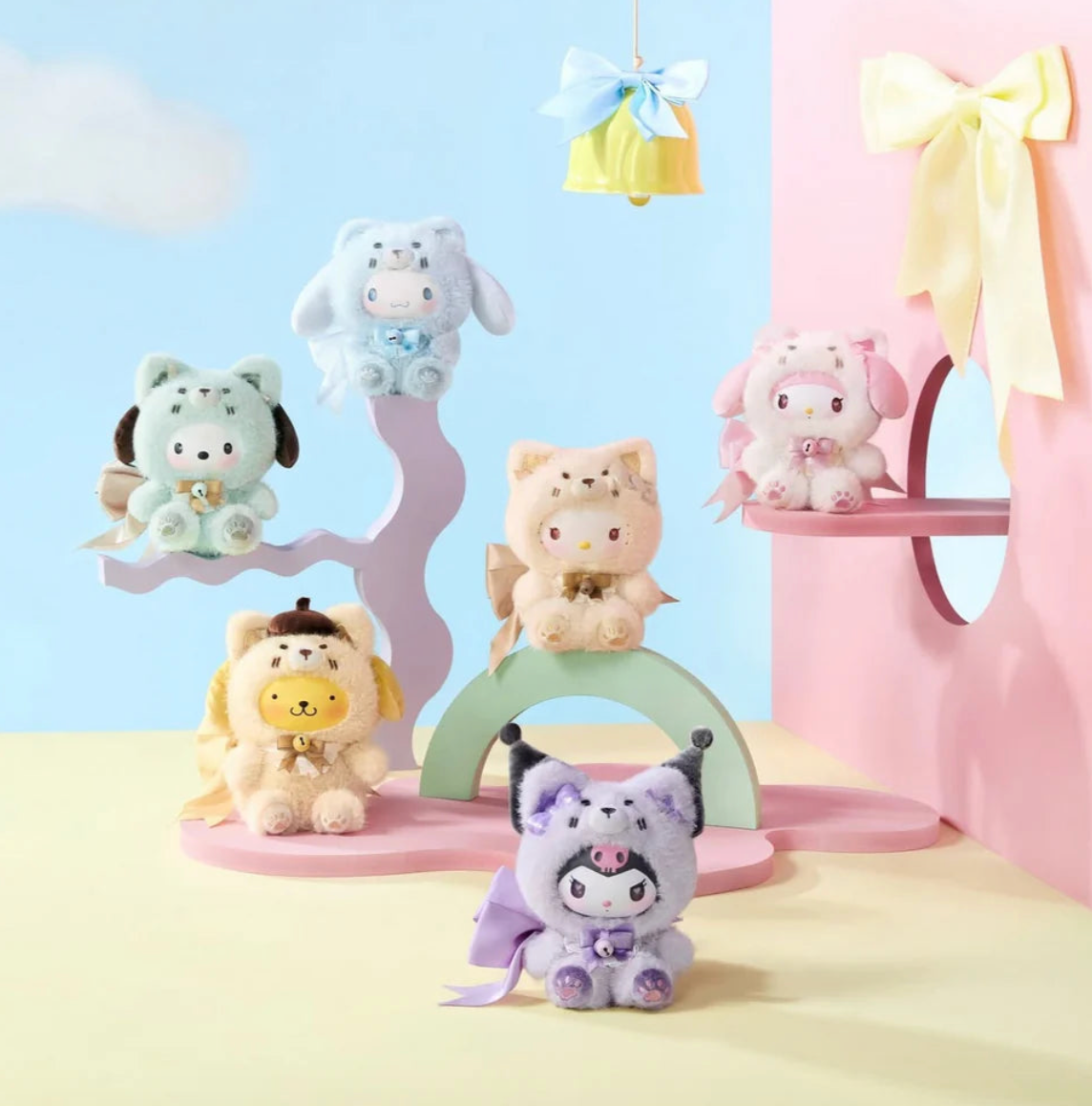 Sanrio Characters Fox Island Vinyl Plush Keychain Gift Blind Box