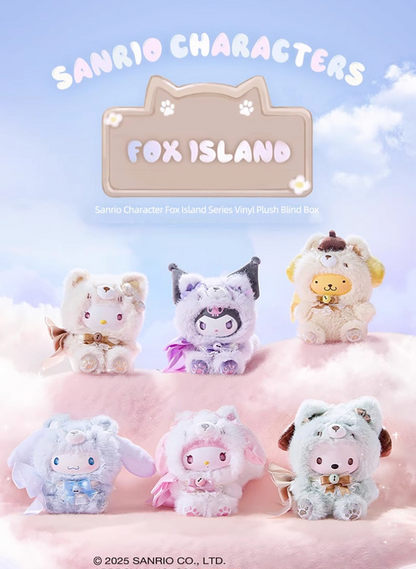 Sanrio Characters Fox Island Vinyl Plush Keychain Gift Blind Box