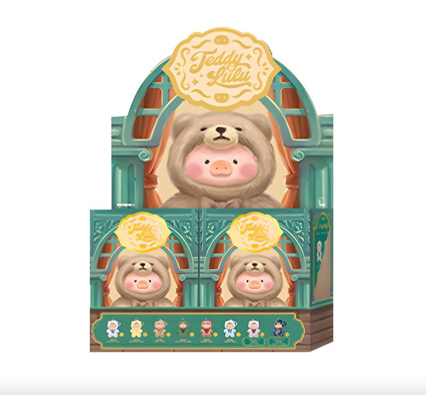 Toyzero+ Lulu Teddy The Piggy Vintage Plush Keychain Blind Box