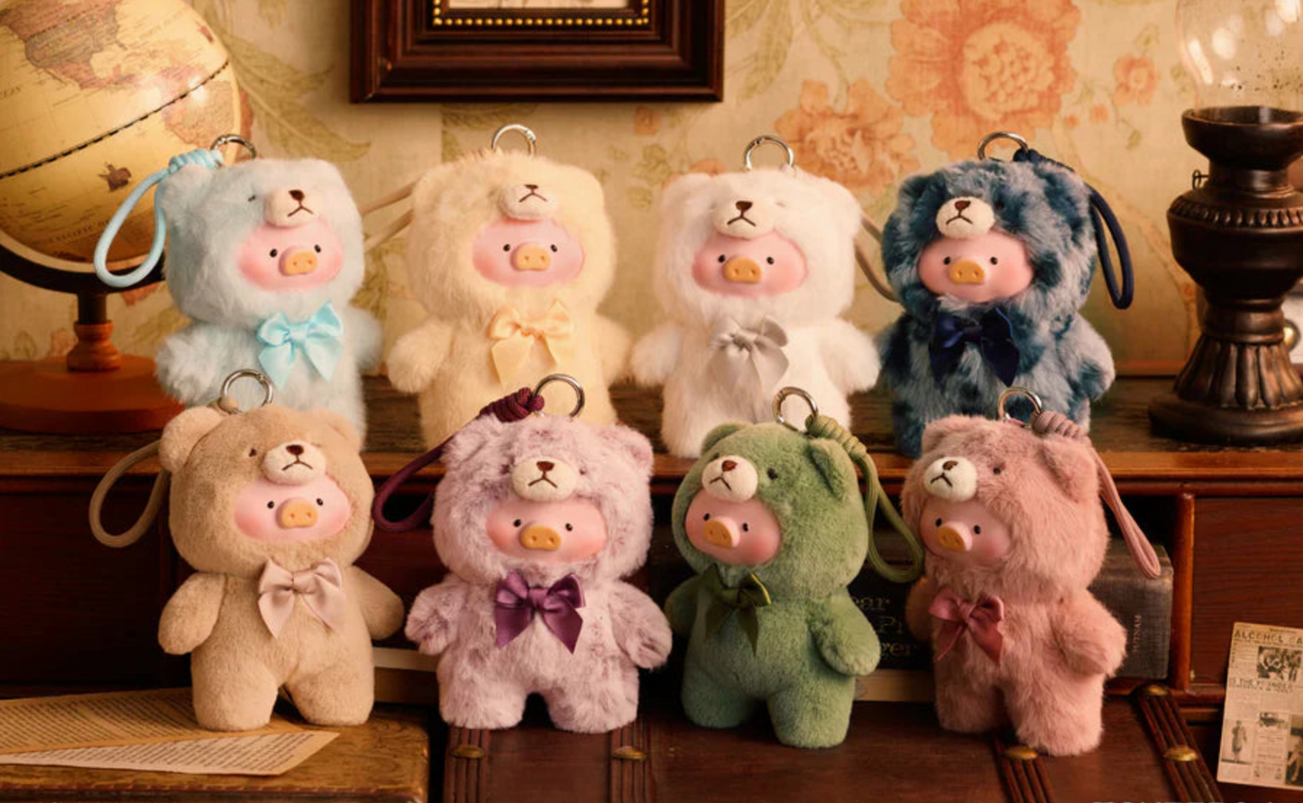 Toyzero+ Lulu Teddy The Piggy Vintage Plush Keychain Blind Box