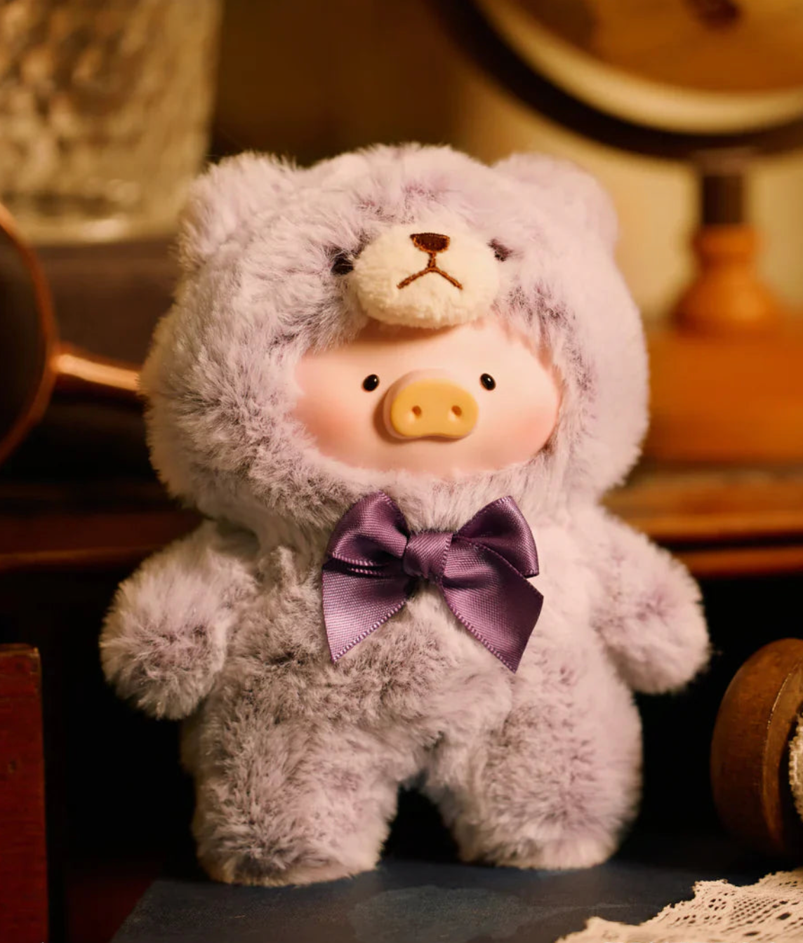 Toyzero+ Lulu Teddy The Piggy Vintage Plush Keychain Blind Box