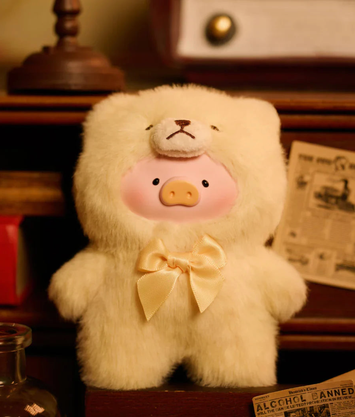 Toyzero+ Lulu Teddy The Piggy Vintage Plush Keychain Blind Box