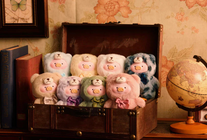 Toyzero+ Lulu Teddy The Piggy Vintage Plush Keychain Blind Box