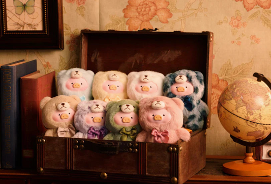 Toyzero+ Lulu Teddy The Piggy Vintage Plush Keychain Blind Box